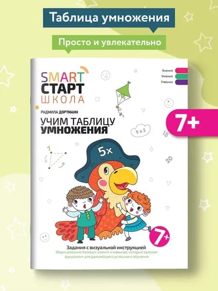 Учим таблицу умножения 7+ Задания с визуальной инструкцией