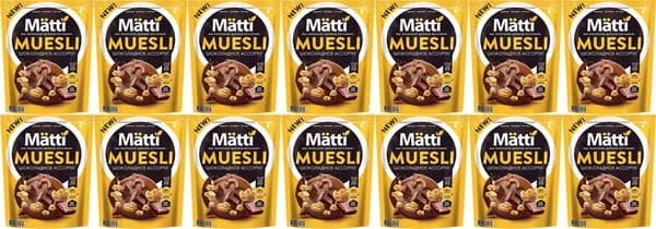 Мюсли Matti шоколадное ассорти, комплект: 14 упаковок по 250 г