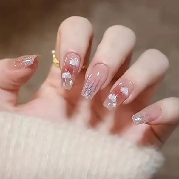 Накладные ногти с дизайном ( 24 типсы + клей )