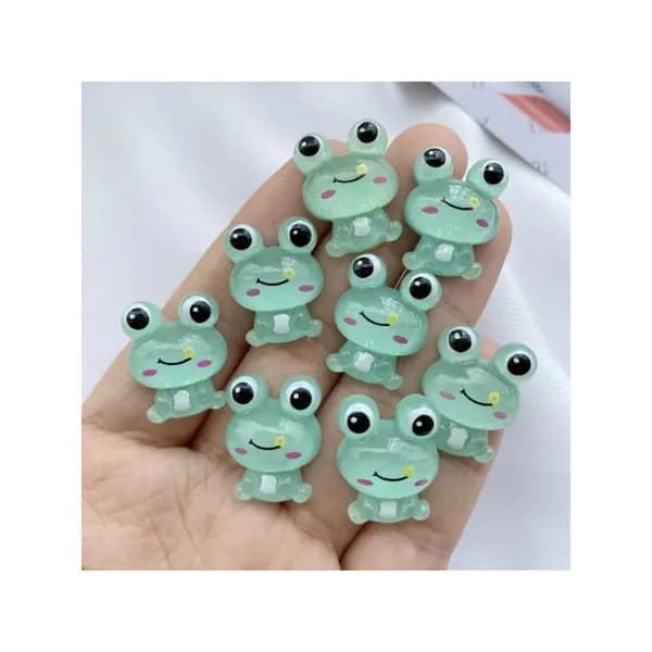 12pcs смоляная лягушка декоративные аксессуары