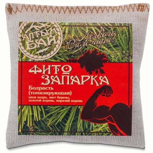 Фитозапарка для бани Алтын Бай Бодрость, тонизирующая, хвоя кедра, лист березы, 30 г