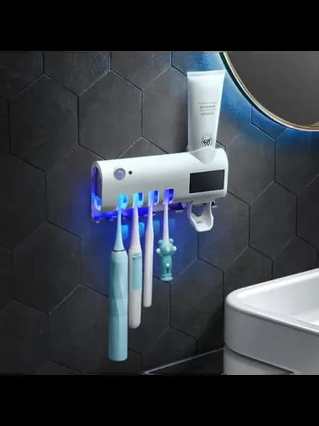 Держатель зубных щёток с диспенсером Ц Key белый