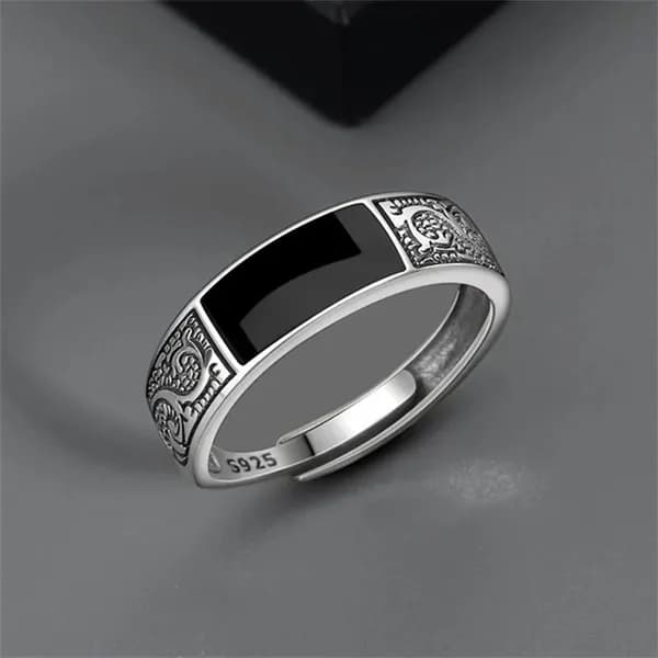 винтажное кольцо Чёрный H120