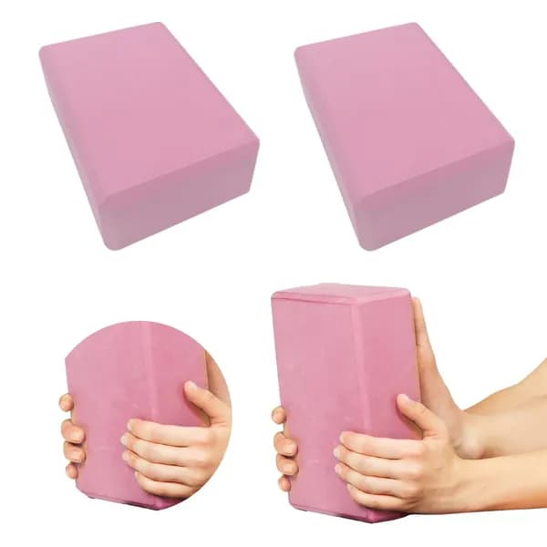 Йога-кирпич из ЭВА, розовый, 230 150 76 мм