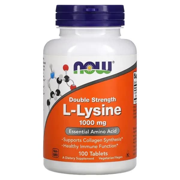 Лизин NOW L-Lysine 1000 мг 100 таблеток