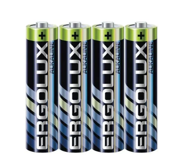 Батарейка алкалиновая Ergolux LR03 Alkaline SR4 (LR03 SR4) (мизинчик 4 штуки)