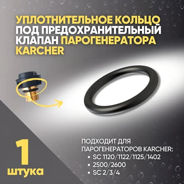 Уплотнительное кольцо пробки пароочистителя 22х3 Karcher 6.363-468.0