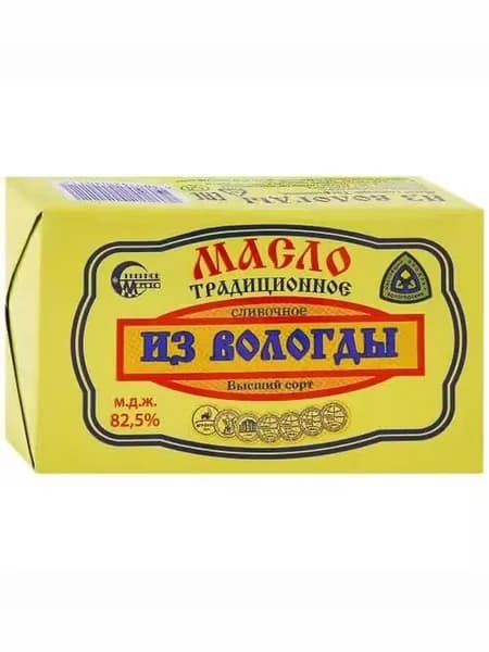 Сливочное масло Северное Молоко Из Вологды Традиционное 82,5% БЗМЖ 180 г