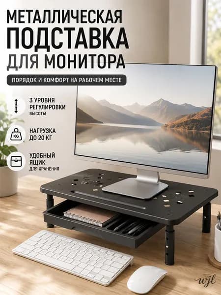 Подставка под монитор с выдвижным ящиком