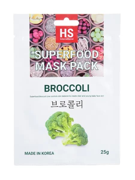 VO7 Маска для лица "SUPERFOOD" с экстрактом брокколи (Упаковка с 3D эффектом)