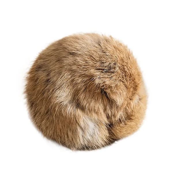 Игрушка для кошек, плюшевый меховой шарик кролика, прочная, устойчивая к царапинам, бесшумная игрушка для домашних животных для игр в помещении
