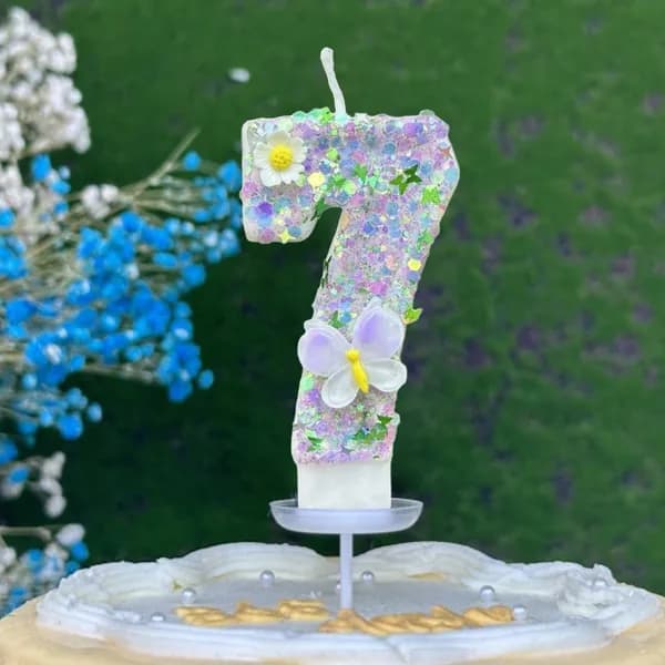 Свечи для торта цифра 7 "Без отдушки" 7 см х 4 см 1 шт