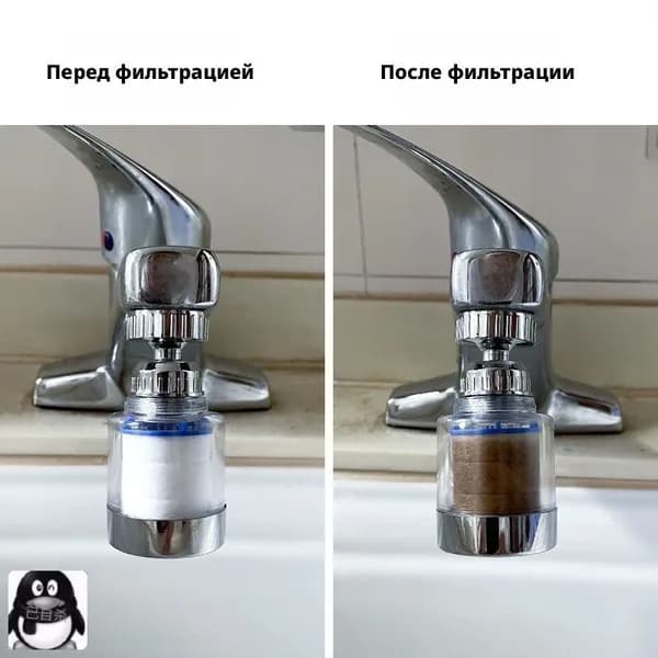 Фильтр для воды, насадка на кран водосберегающая и набор сменных картриджей