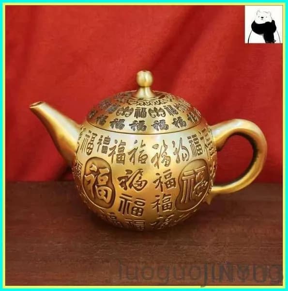 Чайник винтажный , Коллекционный чайник , бронзовый