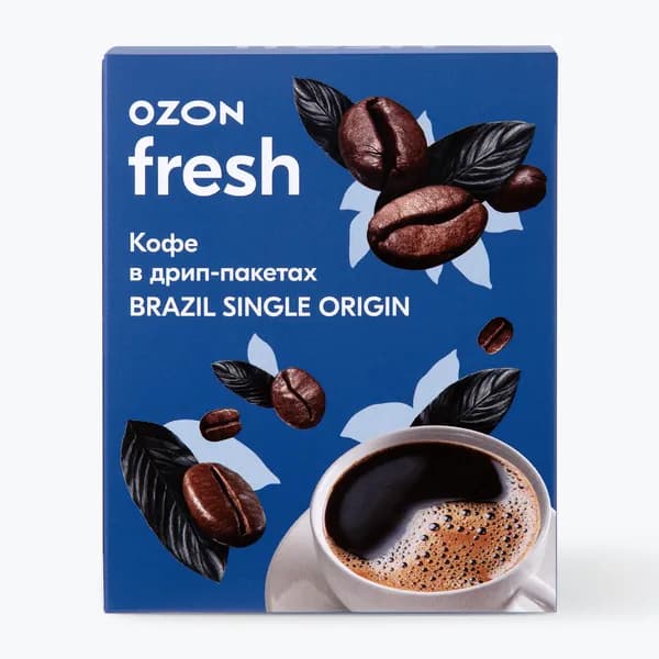 Кофе в дрип-пакетах Ozon fresh молотый Arabica Бразилия, 6 шт