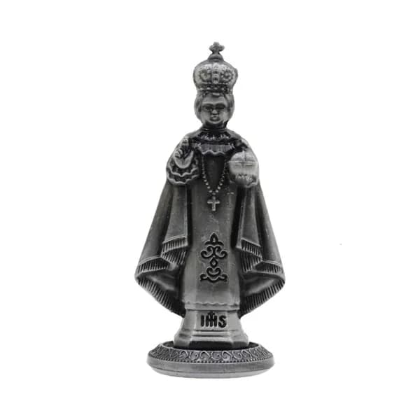 Античная металлическая фигурка Девы Марии, - кукла антикварная жестяная