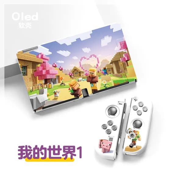 Minecraft Nintendo New Switch матовый защитный чехол NS OLED, разделенный TPU цветной корпус