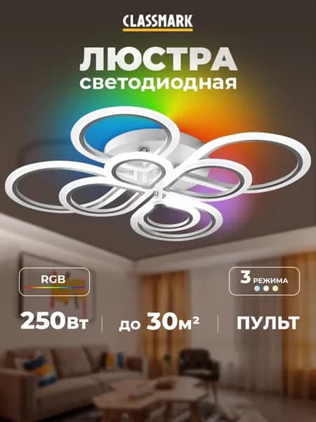 Хит сезона - люстра потолочная светодиодная с пультом ДУ