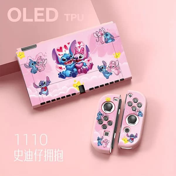 Яркий защитный чехол для SwitchOLED, съемный чехол для игровой консоли, мягкий защитный чехол из ТПУ.