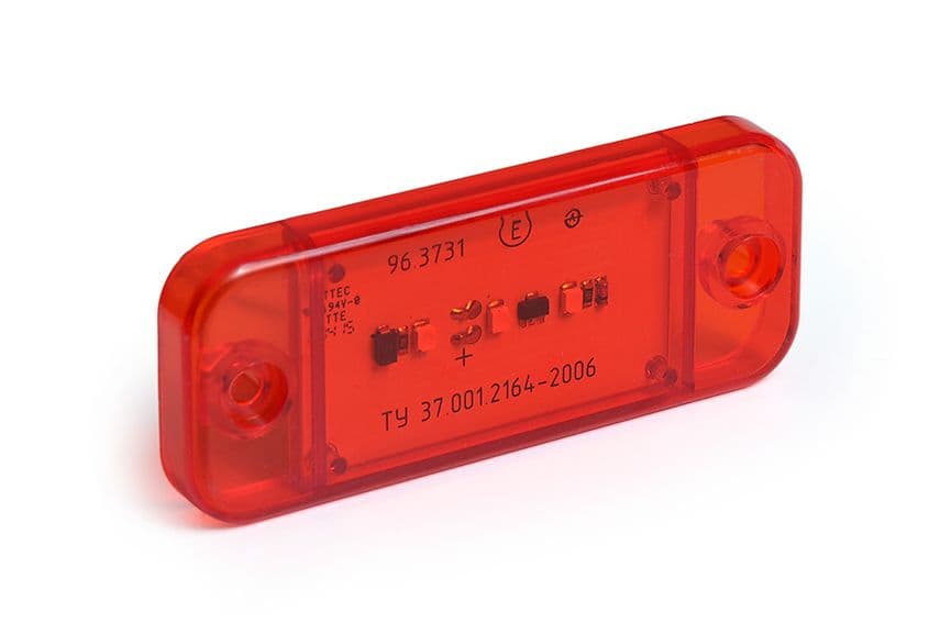 Габарит красный светодиодный Широкий 12/24V