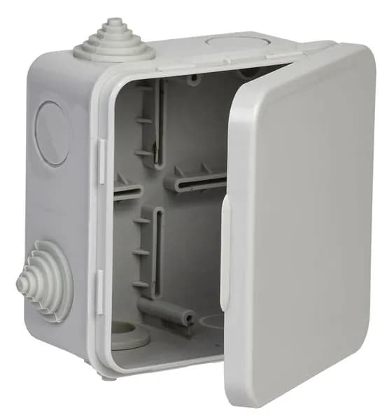 Коробка распределительная GENERICA КМ 100x100x50мм о/к IP54 4 ввода (7035) UKO31-100-100-050-K03-54G