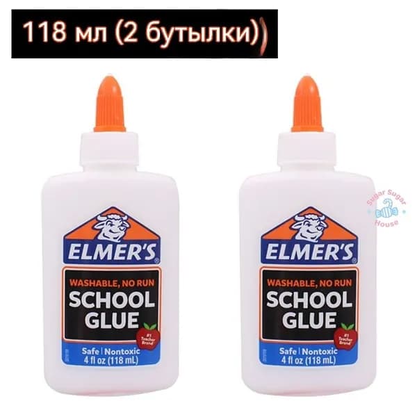 Прозрачный клей Elmers для слаймов Студенческий моющийся клей для творчества