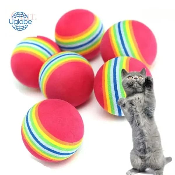 Игрушки-мячи для кошек, 6 шт.