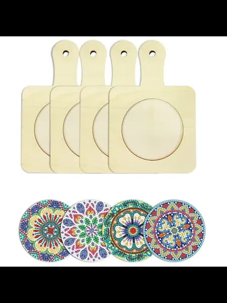4 шт. Mandala DIY алмазная живопись, коврики для взрослых