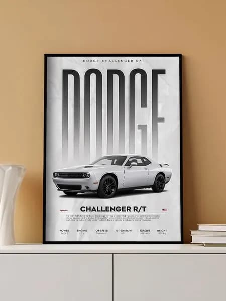 Постер на стену Dodge Challenger без рамы (29,7х42см)