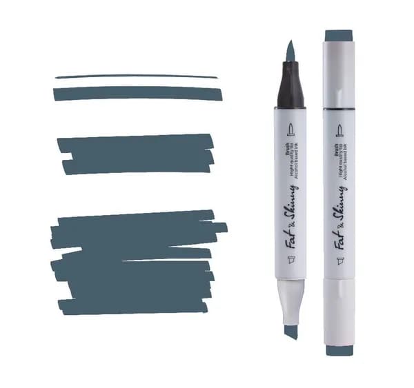 Профессиональный спиртовой двусторонний маркер Fat&Skinny Brush CG08
