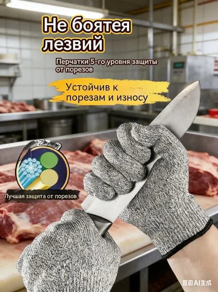 Защитные перчатки 5-го уровня защиты от порезов, ударов, царапин