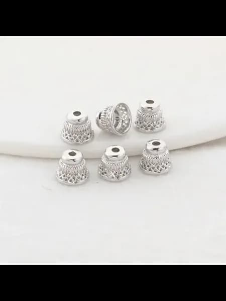 Колпачки для бусин Platinum Color, 10 шт