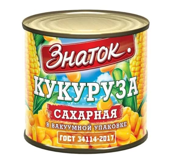 Знаток Кукуруза сахарная, 425мл