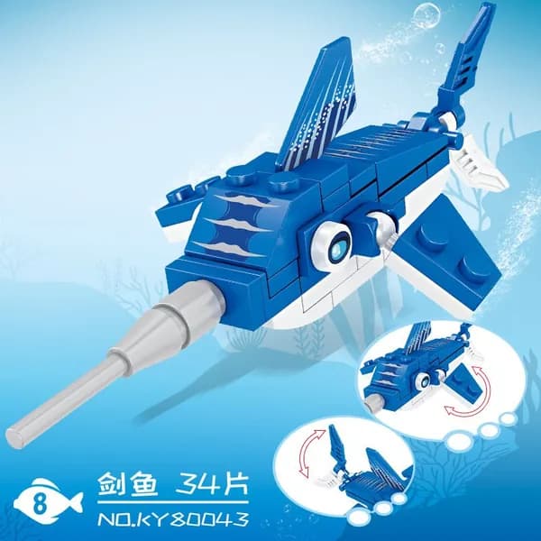 Конструктор Насекомые и морские обитатели, совместимый с Lego