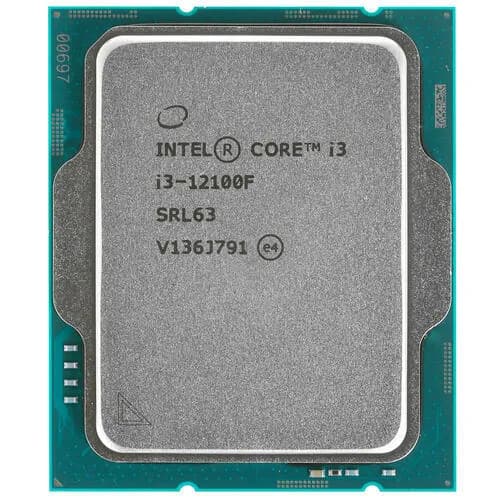 Процессор Intel Core i3-12100F OEM (CM8071504651013-SRL63) - LGA 1700, 4 x 3.3 ГГц, L2 - 5 МБ, L3 - 12 МБ, 2хDDR4, DDR5-4800 МГц, TDP 89 Вт
