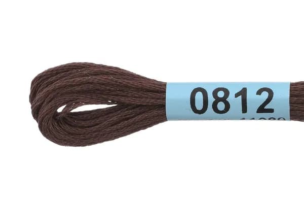 Мулине GAMMA нитки для вышивания 2 шт. по 8 м., 0812 темно-коричневый