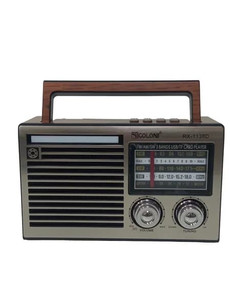 Радиоприемник с MP3 плеером и Bluetooth TWS AC/DC RX-1138D (серебристый)
