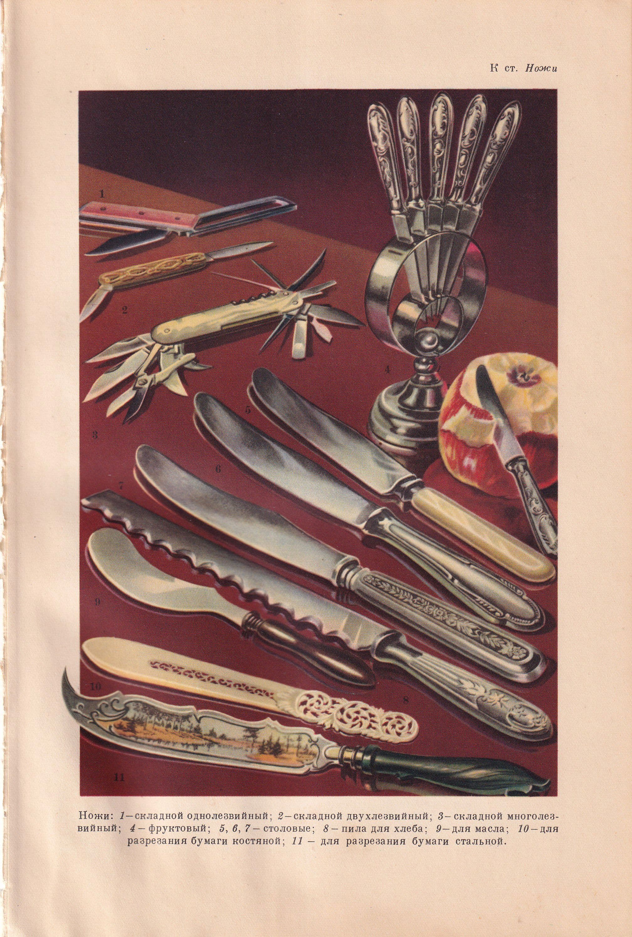 СССР 1957 иллюстрация "Ножи"