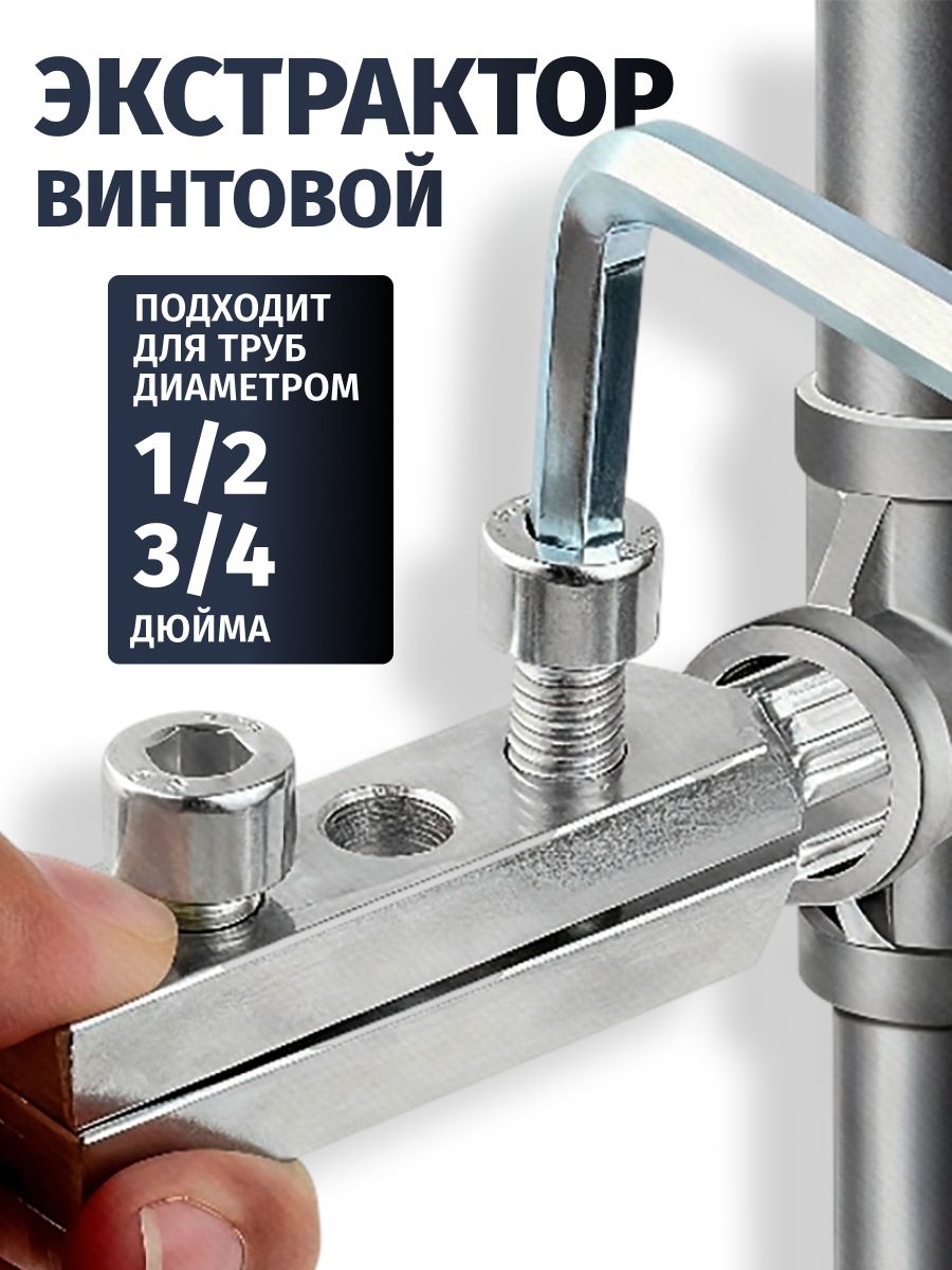 Экстрактор сантехнический для выкручивания сломанной резьбы и труб