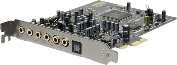 Звуковая карта Creative 7.1 SB1550 1550 Sound Blaster Audigy Rx позолоченные разъёмы внутренняя, разъём PCI-E x1, для современных компьютеров, ОГРОМНАЯ разница со встроенной!