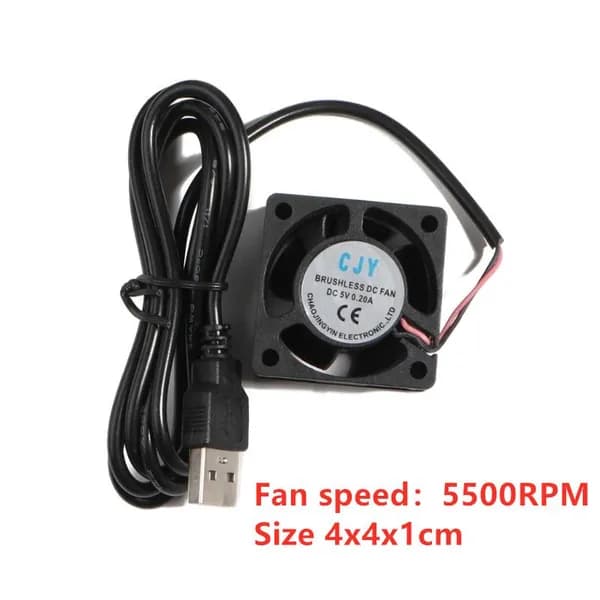 40 мм 5 в бесщеточный USB 2-контактный кулер постоянного тока вентилятор 40x40 мм 4500-5500 об/мин для компьютера ПК ЦП