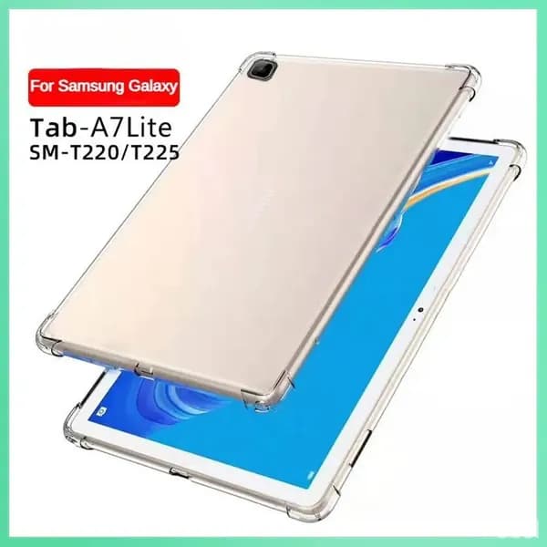Прозрачный чехол для Samsung Galaxy Tab A7 Lite 8.7 дюймов,Совместимость Galaxy Tab A7 lite 8,7 дюйма,SM-T220/SM-T225 8,7дюйма с антиударным аэроамбушюром,силиконовая мягкая TPU-оболочка для планшетов