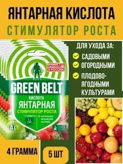 Янтарная кислота стимулятор роста для растений 4 г 5 шт