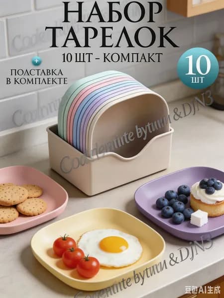 Сервиз для завтрака из 11 предм., количество персон: 10