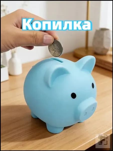 Копилка для денег, 9х9 см, 1 шт