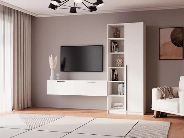 Стенка Лорена Пакс - 10 Белый 200x50x210