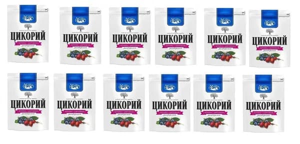 Бабушкин Хуторок Цикорий с черникой и шиповником растворимый, 100г ,12 шт