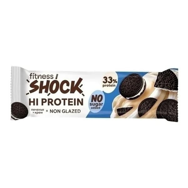 Батончик протеиновый FitnesShock Печенье и крем 60 г