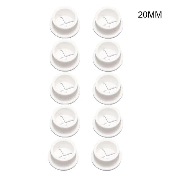 Силиконовые кабельные заглушки для стола 10 шт., Белый - 20mm