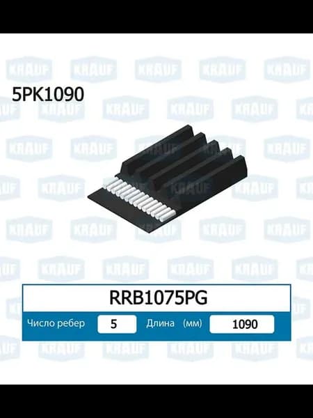 Ремень поликлиновой RRB1075PG Fiat, Honda, Lancia